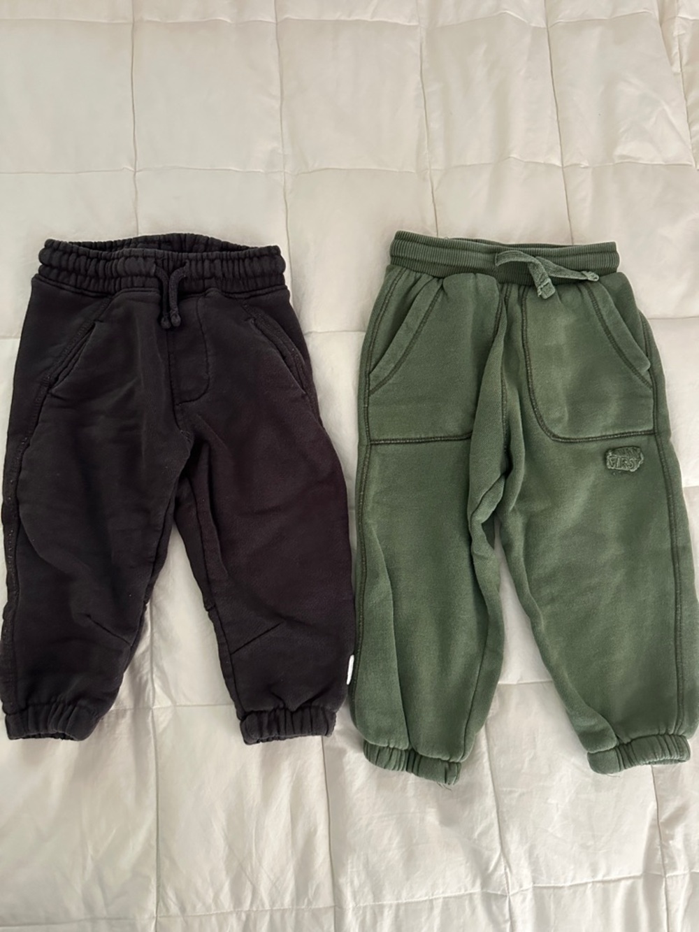Zara Kids Jogger Pants - Black & Olive Green